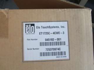 NEW ELO TOUCHSYSTEMS ET1725C 4CWE 3 CRT TOUCH MONITOR ET1725C4CWE3 