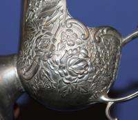 Vintage E.P.Zinc Silver Alloy Floral Decor Creamer Bowl  