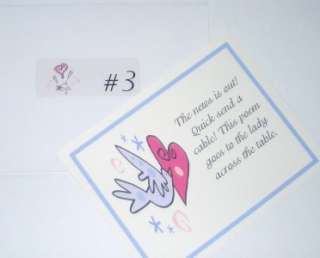 WEDDING BRIDAL SHOWER ENVELOPE ICE BREAKER GAME GREAT FUN FOR ANY SIZE 