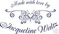 UNMOUNTED PERSONALIZED MADE WITH LOVE BY RUBBER STAMPS  