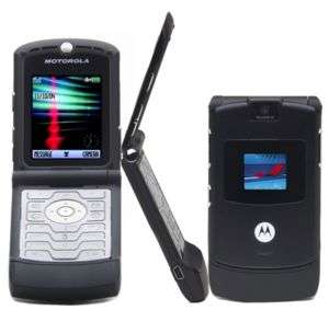 NEW MOTOROLA RAZR V3 BLACK UNLOCKED GSM CAMERA PHONE  A 723755937086 