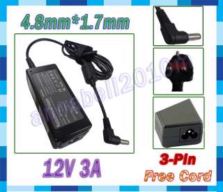 12V 3A FOR ASUS EEE PC 1000HG LAPTOP CHARGER AC ADAPTER  