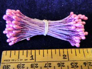 Millinery Flower Making Stamen Purple Shimmer Pearl S8  
