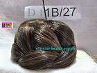 1B BLACK AUBURN hair dome piece bun chignon wiglet SP