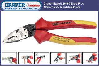 Draper 26482 Ergo Plus VDE Insulated Electricians Plier 5010559264827 