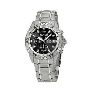   Silver Stainless Steel Quartz Watch with Black Dial Festina Watches