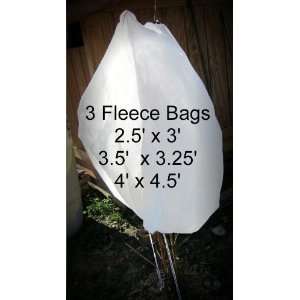  Easy Gardener White Fleece Plant Protection Bags ~ 3pc Set 