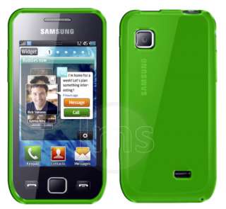 Green Gel Case Cover For Samsung S5250 Wave 2 + Film  
