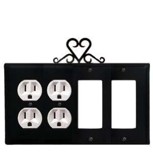   Outlet, Double GFI Electric Cover Powder Metal Coated
