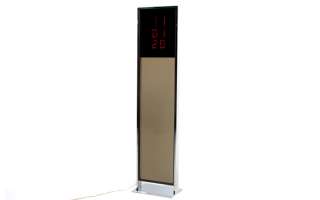 Modernist Howard Miller Digital Floor Clock, Chrome  