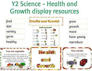   HEALTH AND GROWTH DISPLAY Resources   Heading wordmat posters etc