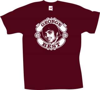 NEW GEORGE BEST OLD SCHOOL FOOTBALL CASUAL T SHIRT  