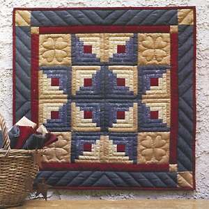 Log Cabin Star Wallhanging Quilt Kit   22X22 