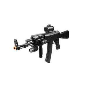 Airsoft Assault Rifle with Tactical Light, Scope, Laser and Grip 