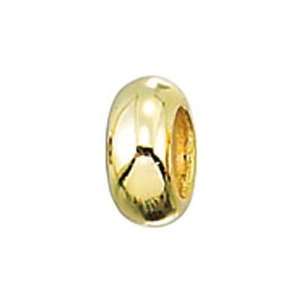   Gold Plated Round Stopper Bead Charm. 