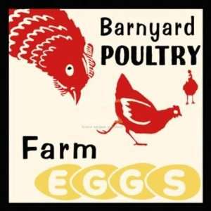 Retro Series   Barnyard Poultry   Farm Eggs Canvas 