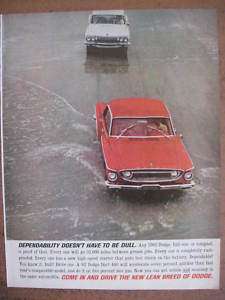 1961 Dodge Dart 440 Car Ad (62 Model) Dependability  