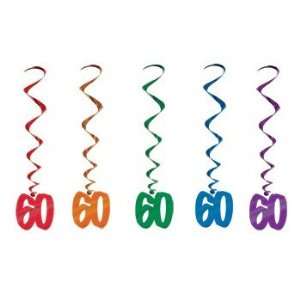 60th Birthday Hanging Whirls