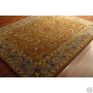 Hand Tufted Brown Wool Heritage Area Rug Carpet 8 x 10  