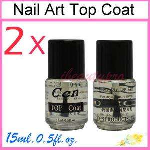 Professional Top Coat Acrylic UV Gel Nail Art Polish Topcoat 15ml