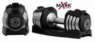 XMark 5 25 lb Adjustable Dumbbells Pair XM 3305 NEW 846291000004 