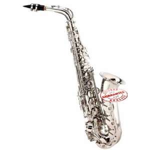  Merano Alto Saxophone Silver with Case, WALSAX S Musical 
