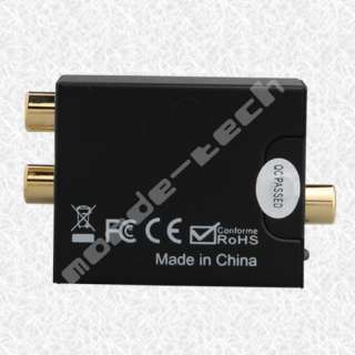 Digital Optical Coax to Analog Audio Converter Adapter  