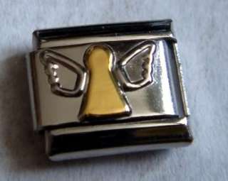 Italian Charms N205   ANGEL   Gold fits Nomination 9mm  