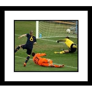 Andres Iniesta (Spain) 2010 at World Cup Winning Goal Framed 8 x 10 