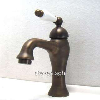 Antique Brass Bathroom Basin Faucet Mixer Tap FG 05  