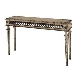  Console Sofa Hall Table   Traditional Antique White Finish 