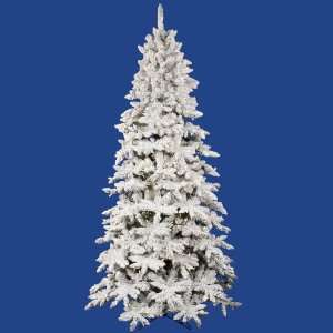   Lit Flocked Olympia Fir Artificial Christmas Tree   Clear Dura Lights