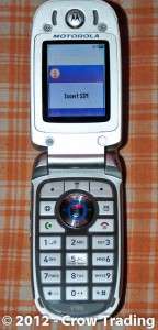 Motorola V190 Cell Phone Silver Unlocked USE ANY SIM CARD  