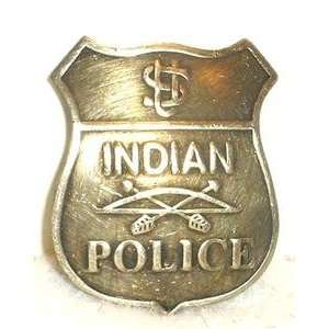  US Indian Police Obsolete Copper Old West Police Badge 