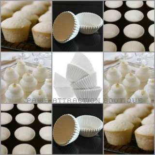   White STANDARD SIZE Cupcake Muffin Liners Baking Cups Wrappers  