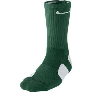 Nike Dri Fit CREW ELITE Basketball Socks Gorge Green SX3693 345 Sz 8 