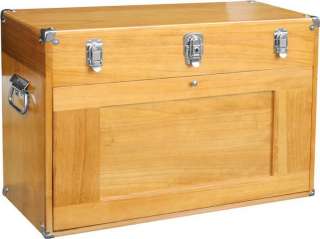 10 DRAWER WOODEN MACHINIST TOOL CHEST WOOD BOX CABINET  