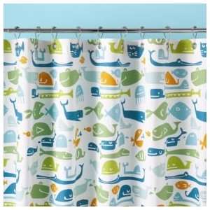  Kids Bathroom Accessories: Kids Fish Pattern Shower Curtain 