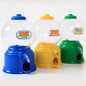 Mini Gumball Machine Bubble Gum Ball Candy Dispenser Blue/Yellow 