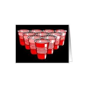 beer pong party invitation Card