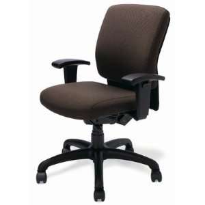   Fabric Seat & Back Emme Low Back Office Chair with Bronze Package