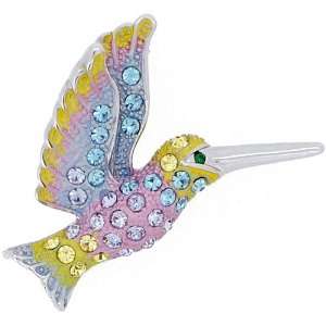    Purple Hummingbird Swarovski Crystal Bird Pin Brooch Jewelry