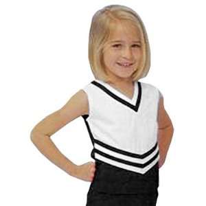   Neck Cheerleaders Uniform Shells BLACK/WHITE 12