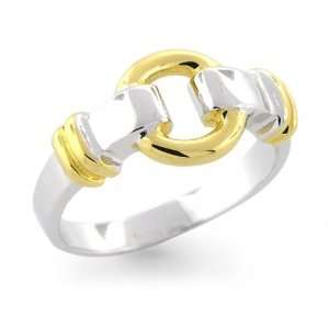  Bling Jewelry Two Tone Round Link Ring   7 Jewelry