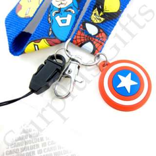   Marvel Heroes Lanyard with Captain America Shield Dangler   LMCA2324