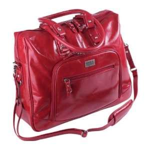   Irvington Bowler Vintage Leather Laptop Bag Red 