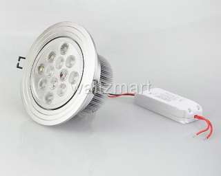 12W 12x1w White LED Ceiling Light Down Recessed Lamp Bulb w/ Driver AC 