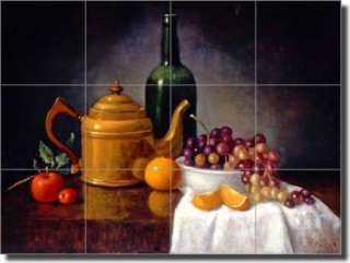 Poole Wine Grapes Fruit Kitchen Art Ceramic Tile Mural  