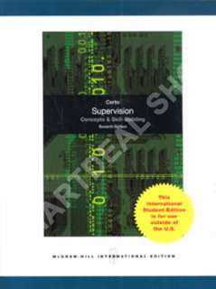 Supervision by Samuel Certo / 7th International Edition 9780073381510 