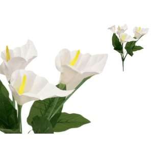  84 White Silk Calla Lily Flowers for Wedding Bouquets